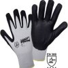 Rękawice robocze Leipold Doehle FOAM Nylon NITRILE 1158-11, Rozmiar rękawic: 11, XXL, czarny, szary