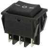 Przełącznik; klawiszowy (kołyskowy); R-260CPW-NBBA-11ANC; (ON)-OFF-(ON); 2 tory; czarny; bez podświetlenia; monostabilny; konekt