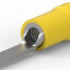 Faston plug, 3.175 x 1.07 mm, L 30.33 mm, insulated, straight, yellow, 3.0-6.0 mm², AWG 12 to 10, 324543