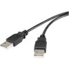 Renkforce RF-4463037 USB 2.0 Cable USB-A to USB-A 1.8m Blk Gold-Plated Contacts