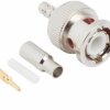 BNC plug 50 Ω, RG-174, RG-188, RG-316, LMR-100A, Belden 7805A, RG-174LL, crimp connection, straight, 112134