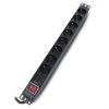 Listwa zasilająca do szaf serwerowych 19'' - 8 gniazd 16A - 2m - czarna - Lanberg PDU-08E-0200-BK