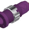 2 mm socket, solder connection, mounting Ø 8 mm, CAT III, purple, 975459709