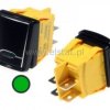 Przeł. stabilny; zielony; 30A/250V; IP67; czarny