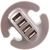 HUB USB 4 porty srebrny HB-USB-4X-80
