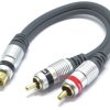 Adapter Trójnik RCA 2x Wtyk Gniazdo RCA Vitalco
