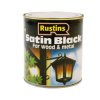 Rustins SATB1000 Quick Drying Satin Black Paint 1 Litre