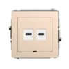 DECO Ładowarka USB podwójna 2xUSB C 30 W max bez pola opisowego beżowy 1DCUSBBO-9 KARLIK