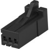 Socket header, 3 pole, pitch 2.5 mm, straight, black, 1-1318120-3