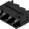 Pin header, 3 pole, pitch 5.08 mm, angled, black, 2551400000