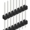 Pin header, 8 pole, pitch 2.54 mm, straight, black, 10051145