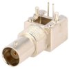 Gniazdo BNC żeńskie kątowe 50 Ohm THT na PCB,nakrętka od przodu 5413879-1