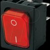 01835.3102-01 Rocker switch, 2-pin, OFF, red, I-O, illuminated