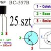 BC 557B tranzystor PNP 45V 0,1A; TO92 - 25szt