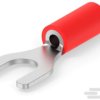 Insulated forked cable lug, 0.3-1.42 mm², AWG 22 to 16, red, 2-1377173-0
