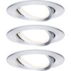 Paulmann 93903 Coin Slim LED Recessed Light 3-Piece Set 18W Brushed Aluminium