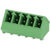 Pin header, 5 pole, pitch 3.81 mm, angled, green, 1827305
