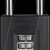 K11550D Combination lock, 4 rows of numbers, 50 mm, black
