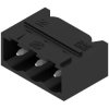 Pin header, 3 pole, pitch 5.08 mm, angled, black, 1775014001