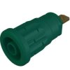Złącze bananowe Żeńskie Wypust typ Złącze bananowe Zielony Hirschmann Test & Measurement rozmiar 4 mm 1000 V Złoty