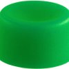 Cap, round, Ø 6.5 mm, (H) 4 mm, green, for pushbutton switch, U573