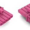Socket, 5 pole, push-in, 1.5 mm², pink, 890-285