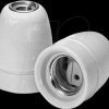 535685 E27 lamp holder, porcelain, white