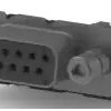 D-Sub socket, 9 pole, standard, equipped, angled, solder pin, 3-106505-2