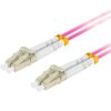 Patchcord światłowodowy MM LC/UPC-LC/UPC duplex 3mm OM4 magenta 10m LANBERG