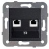 NOVELLA gniazdo 2xRJ45 komputerowe KAT. 5e czarne 92105534M