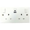 Dencon 4420NB Switched Socket 2-Gang + 2 USB A/C Ports 13A