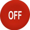 Label, red, for Flush 30 mm, ZBAF435