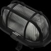 20300023 Ceiling light fixture, with protective cage, oval, black