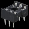 IC socket, 6-pin, double spring contact
