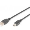 Kabel USB 3m czarny USB A/M wtyk - miniUSB B/M wtyk s/USB 2.0 AK-300108-030-S