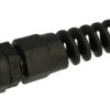 Dławnica z odgiętką; PG9; plastik; IP68; czarny; PG9; 4÷8mm; 15,3mm; z gwintem PG; Howo; RoHS
