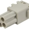Socket contact insert, EE cube, large tab, 4 pole, unequipped, crimp connection, 09149042101