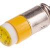 Lampka kontrolna Żółty 28V ac/dc Rowek miniaturowy LED średnica 6mm długość 15.25mm