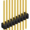Pin header, 9 pole, pitch 1.27 mm, straight, black, 10060767