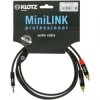 KLOTZ Kabel Audio AUX mini Jack 3,5mm Stereo (wtyk) / 2x RCA Cinch (wtyk) 1,5m