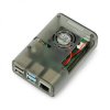 Obudowa do Raspberry Pi 4B z wentylatorem - szara, przezroczysta