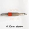 Jack plug straight 6.35mm stereo (red) - pro-SIGNAL