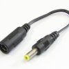 Adapter wtyk DC 1.7/4.8 na gniazdo DC 2.1/5.5 z kablem 10cm