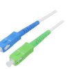 SCA-SCU/OS2-030WH Patch cord światłowodowy OS2 SC/APC,SC/UPC 3m LSZH biały