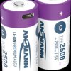 1313-0004 Li-ion battery, C, 2300 mAh, 1.5 V, pack of 2