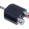 Przejście Jack wtyk 3,5mm - 2x gniazdo RCA