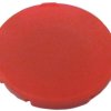 Button plate, round, red, for pushbutton, 216423