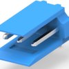 Pin header, 3 pole, pitch 2.54 mm, angled, blue, 281698-3