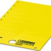 PVC device marker, (L x W) 14.9 x 48.7 mm, yellow, carrier card with 18 pcs, 0828901