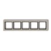 DECO Ramka uniwersalna pięciokrotna - beton (ramka: jasnoszara spód: czarny) jasny szary 27-12-DRB-5